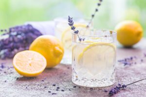 Lemonade with lemons and lavender